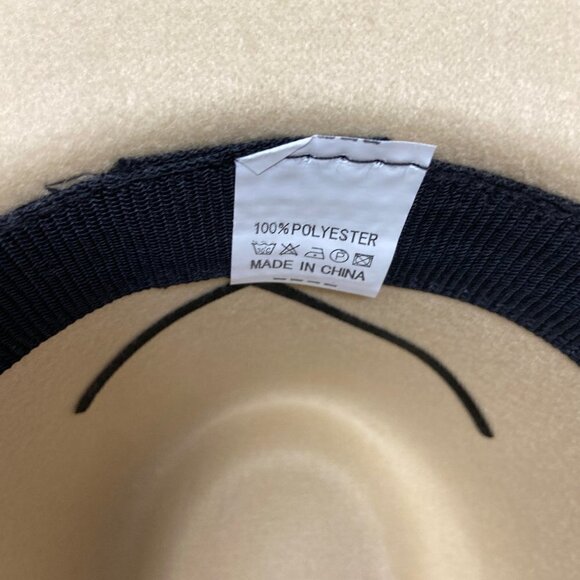 Cream Wide Brim Rancher Style Hat - Picture 10 of 10